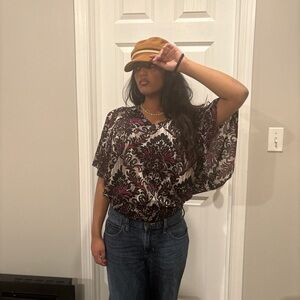 Floral Patterned Women's Top